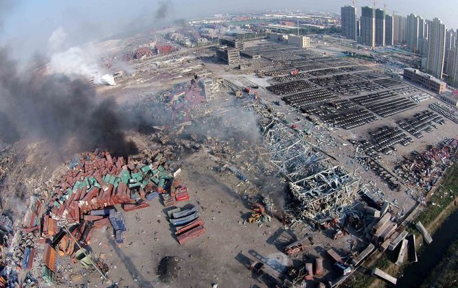 Toneladas de cianuro de sodio fueron encontradas en los depósitos destruidos de Tianjin
