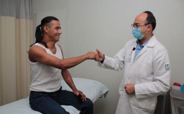 Especialistas del IMSS en Magdalena de las Salinas rehabilitan con éxito a paciente que sufrió quemaduras por descarga eléctrica.