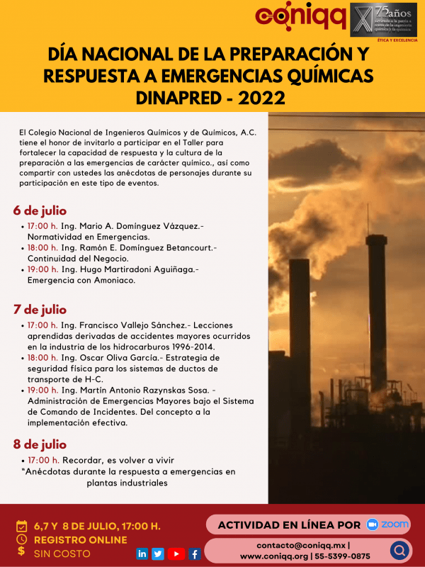 Día nacional de la preparación y respuesta a emergencias químicas DINAPRED.