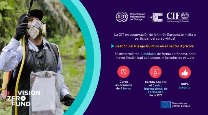 ¡Inscríbete ya en el curso gratuito Gestión del Riesgo Químico en el Sector Agro de la OIT!