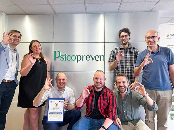 Psicopreven, primera empresa en España en obtener el Distintivo de Bienestar Laboral