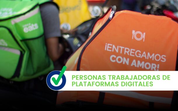 Personas trabajadoras de plataformas digitales