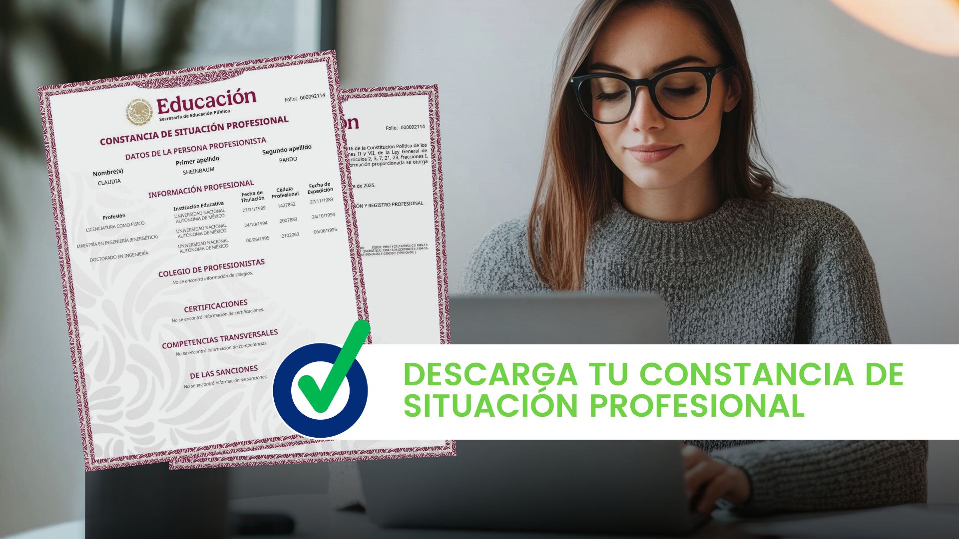 Descarga tu Constancia de Situación Profesional