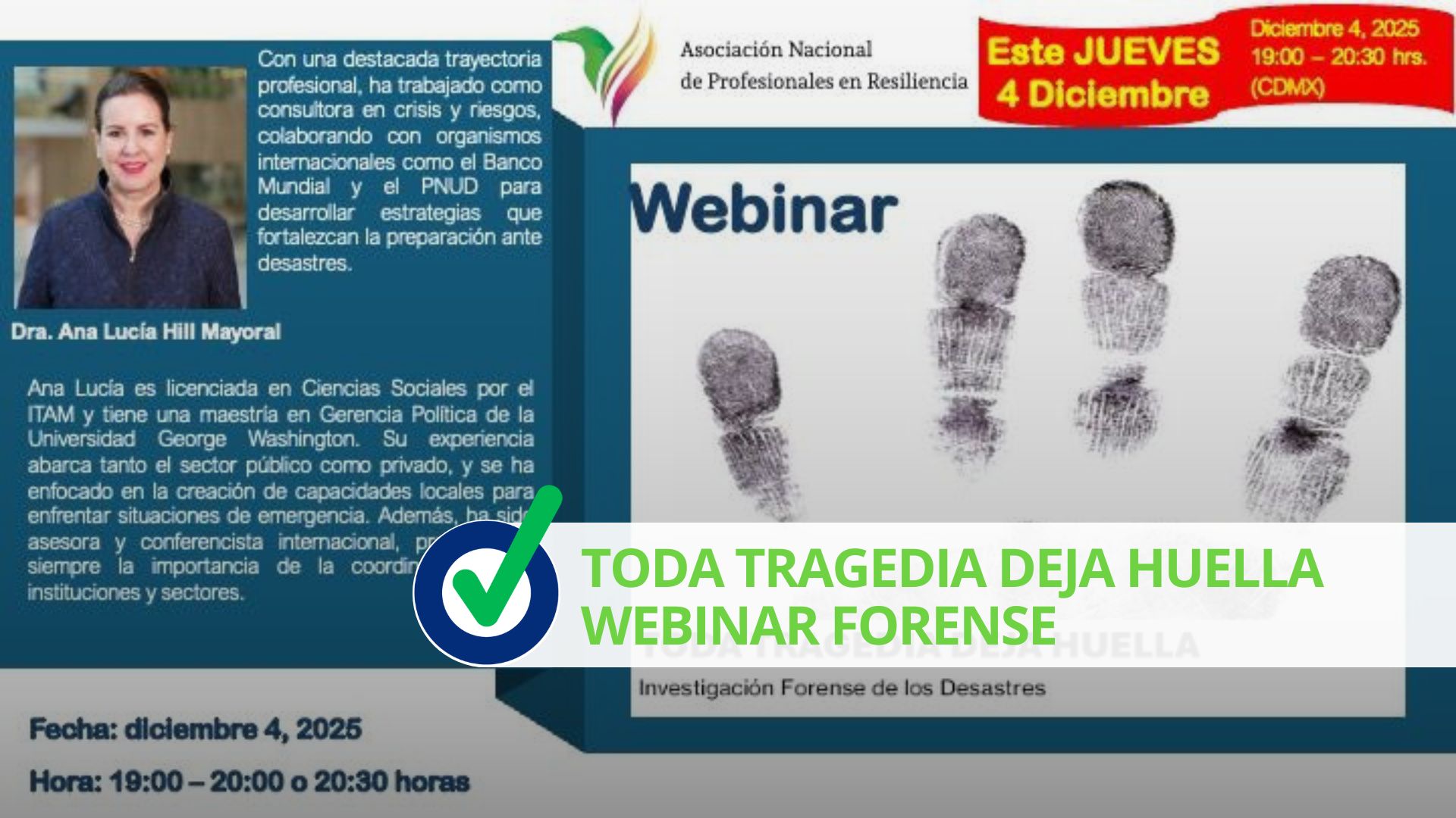 Toda Tragedia Deja Huella webinar forense