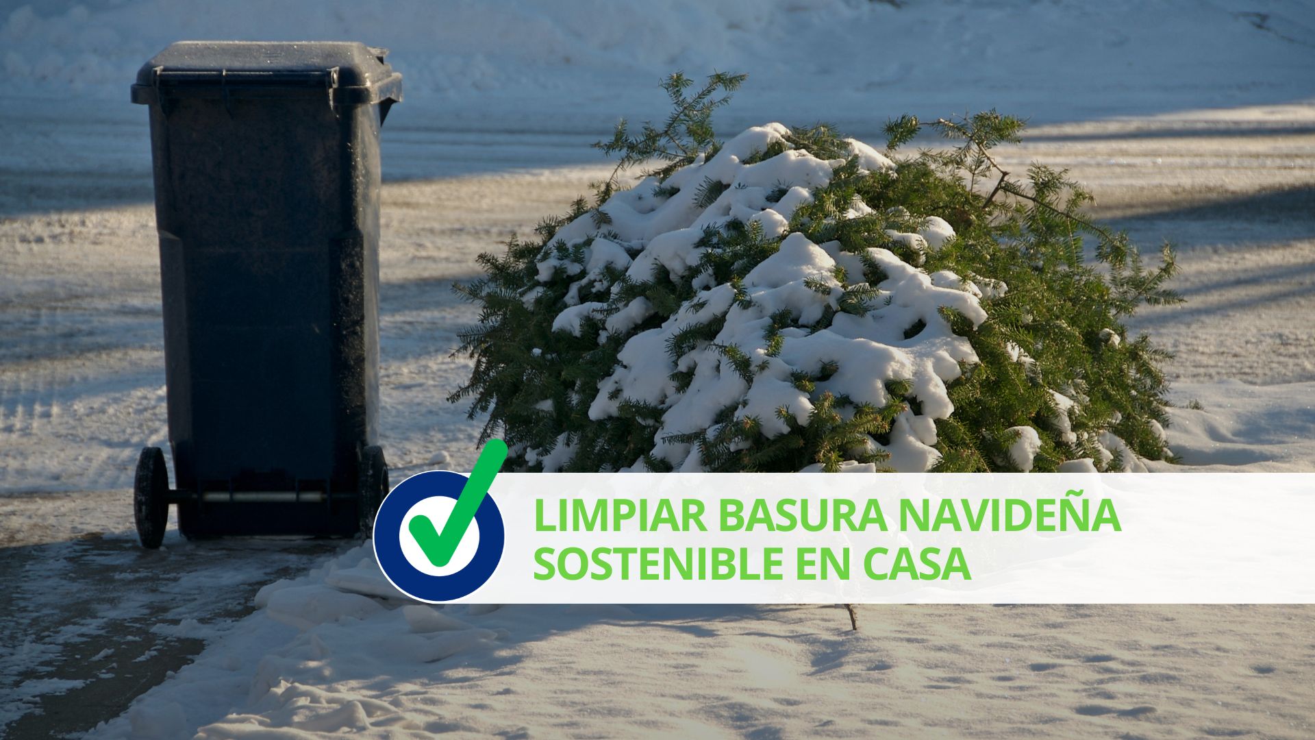 Limpiar basura navideña sostenible en casa
