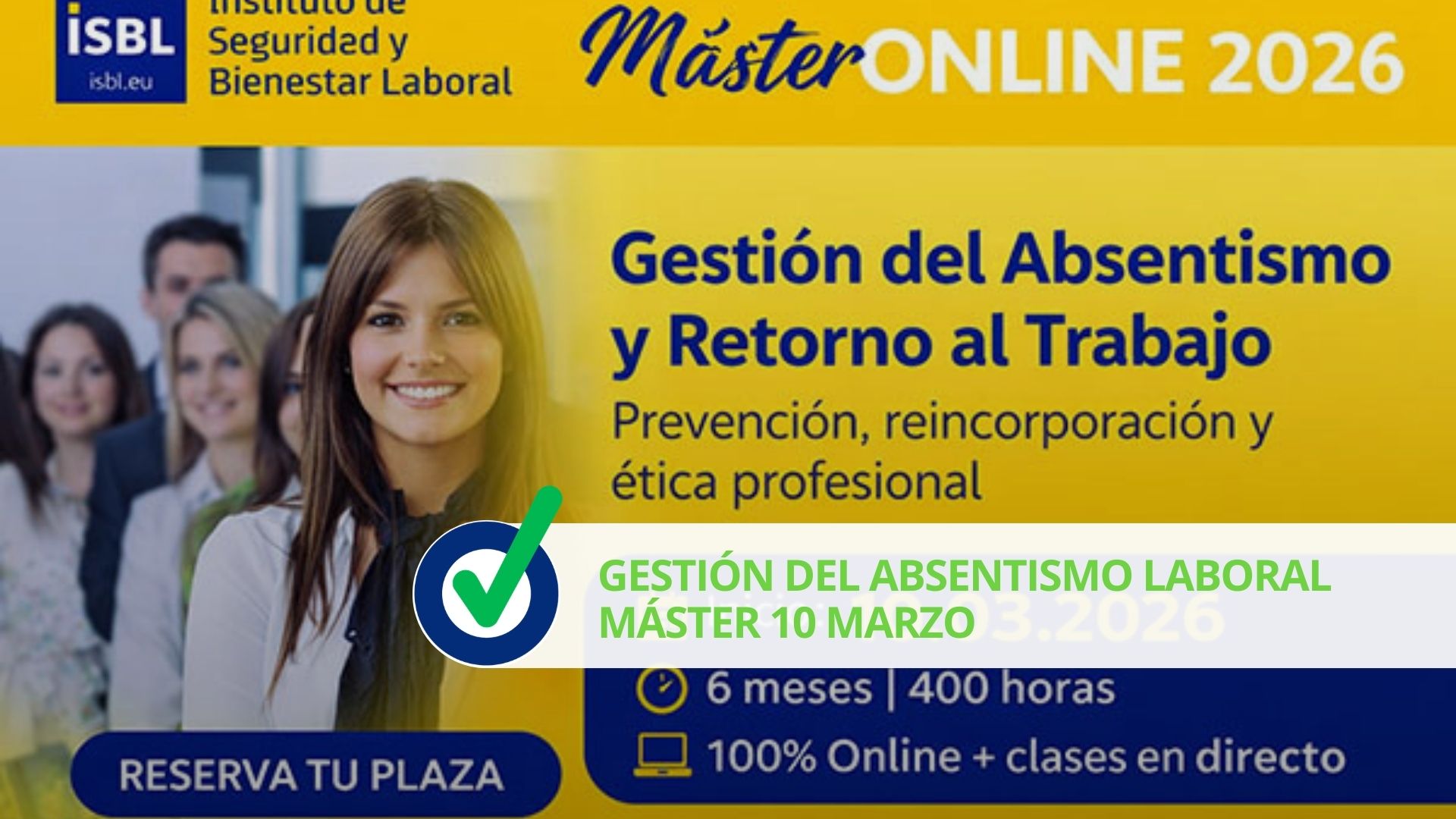 Gestión del absentismo laboral máster 10 marzo