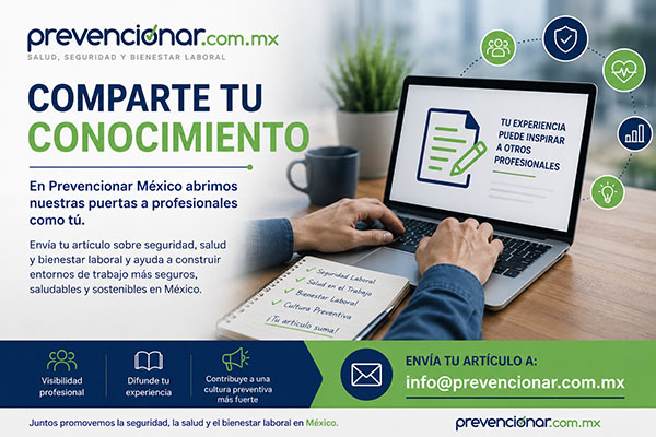 Prevencionar México invita a profesionales de seguridad, salud y bienestar laboral a compartir sus artículos