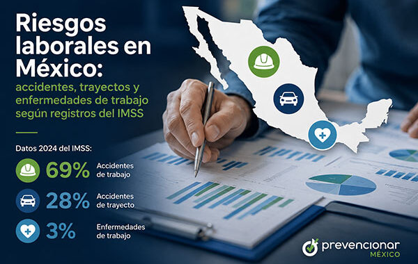 Riesgos laborales en México: accidentes, trayectos y enfermedades de trabajo según registros del IMSS