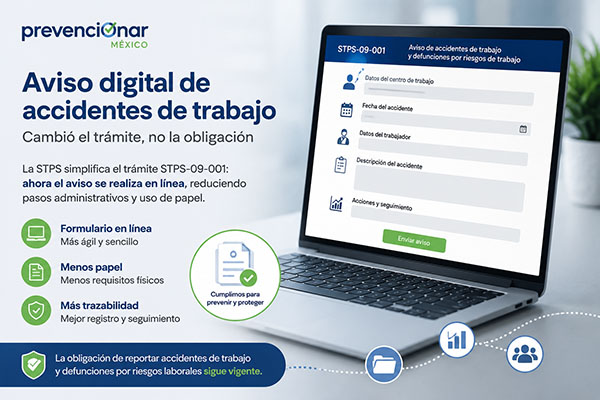 La STPS digitaliza el aviso de accidentes de trabajo: cambia el trámite, no la obligación