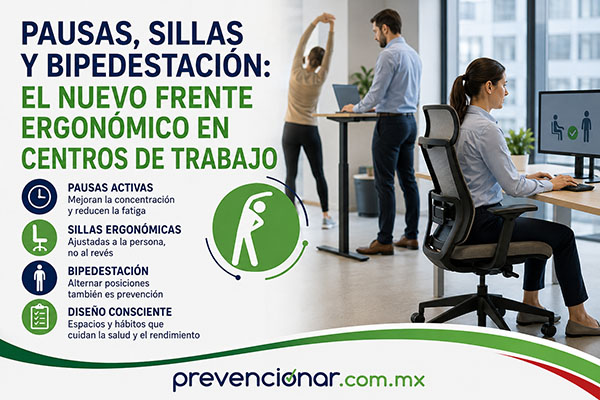 Pausas, sillas y bipedestación: el nuevo frente ergonómico en centros de trabajo