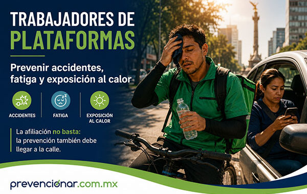 Trabajadores de plataformas: prevenir accidentes, fatiga y exposición al calor