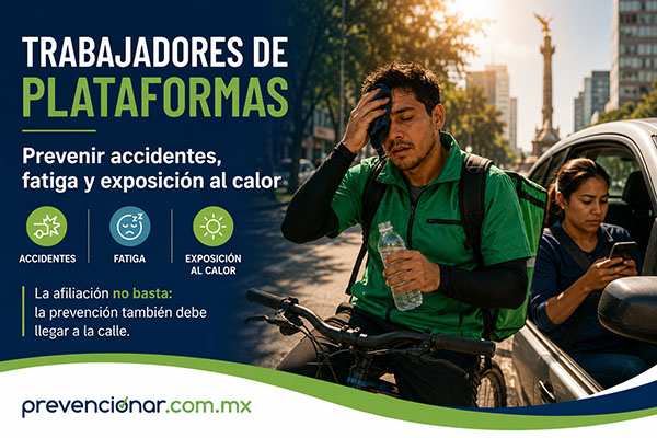 Trabajadores de plataformas: prevenir accidentes, fatiga y exposición al calor