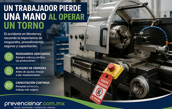 Un trabajador pierde una mano al operar un torno: una alerta sobre la seguridad en maquinaria