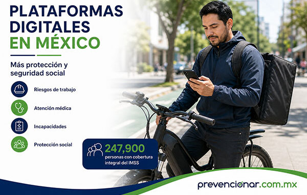 Trabajadores de plataformas digitales: cobertura IMSS y riesgos laborales en México