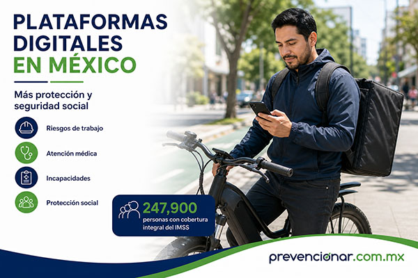 Trabajadores de plataformas digitales: cobertura IMSS y riesgos laborales en México