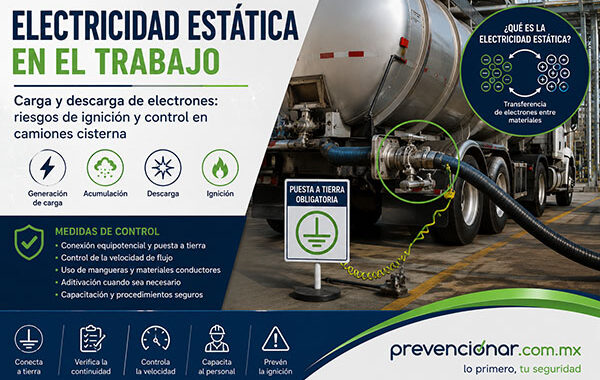 Electricidad estática en operaciones de carga y descarga de camiones cisterna: riesgos de ignición y medidas de control