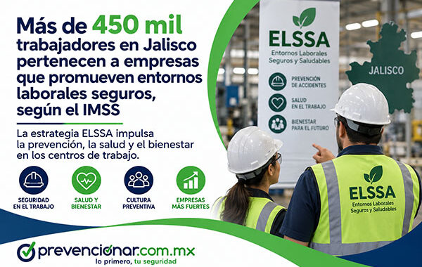 Más de 450 mil trabajadores en Jalisco forman parte de empresas que promueven entornos laborales seguros y saludables